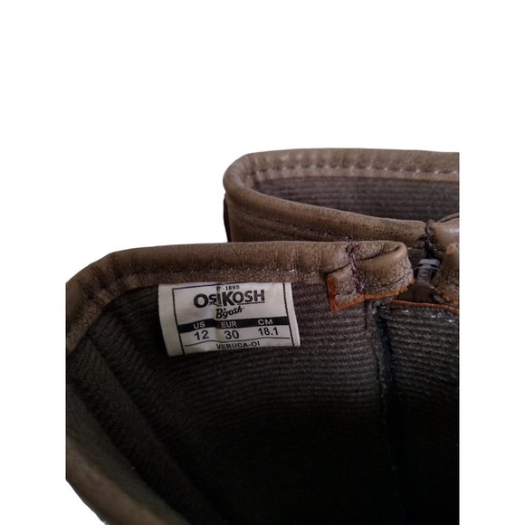 OshKosh B’gosh Girls Camel Braided Boots, Size 12M, Girls Boots - Picture 7 of 8